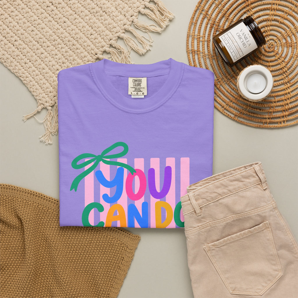 You Can Do Hard Things T-shirt | Colorful Motivational Typography