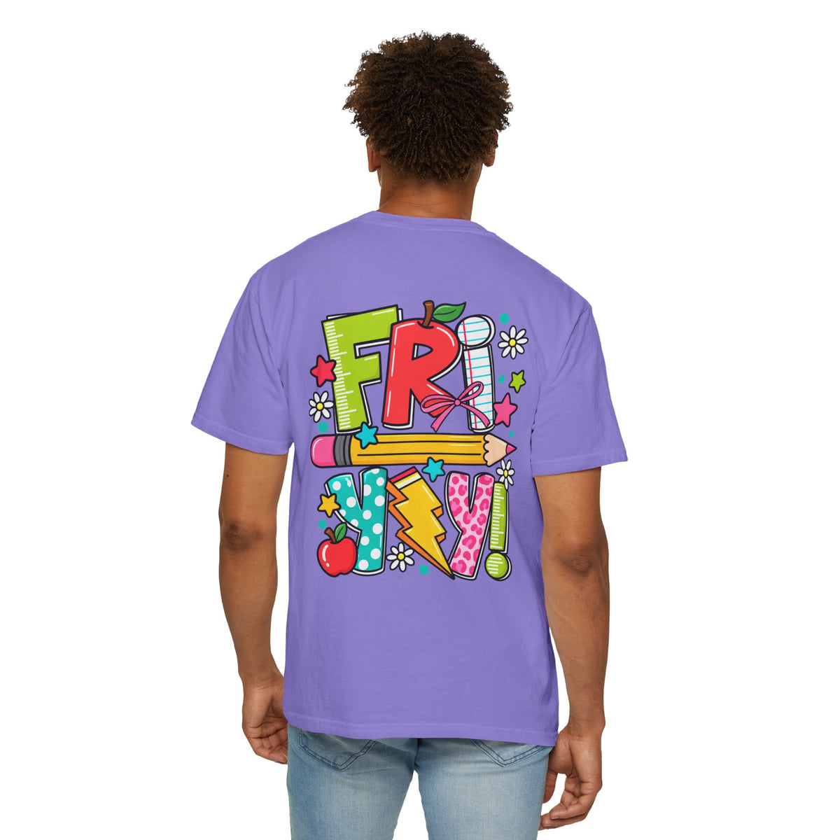 Happy Fri-yay Colorful Graphic T-shirt | Cute Friday Celebration Tee
