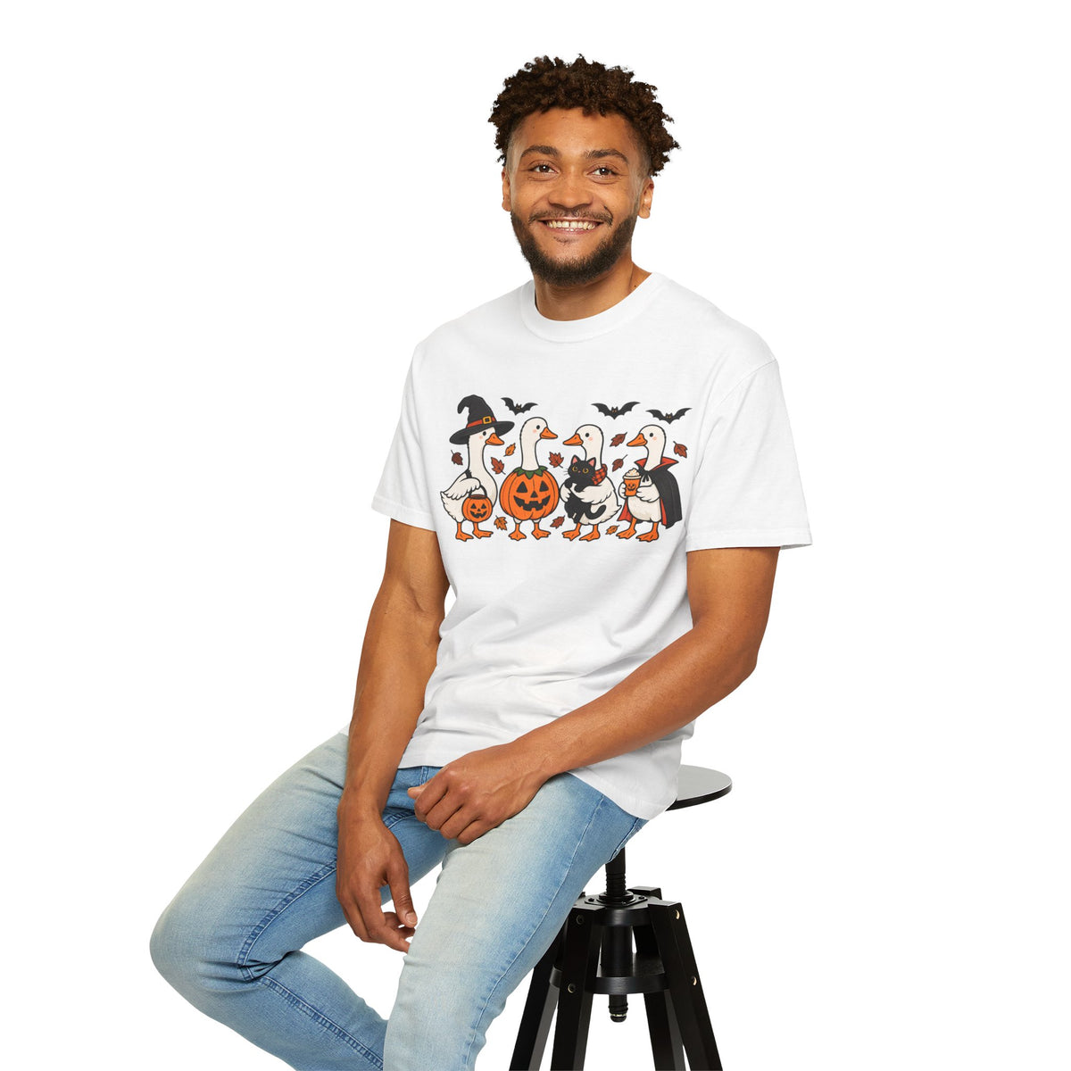 Halloween Ducks T-shirt | Geese in Costumes, Pumpkin Jack-O’-Lantern