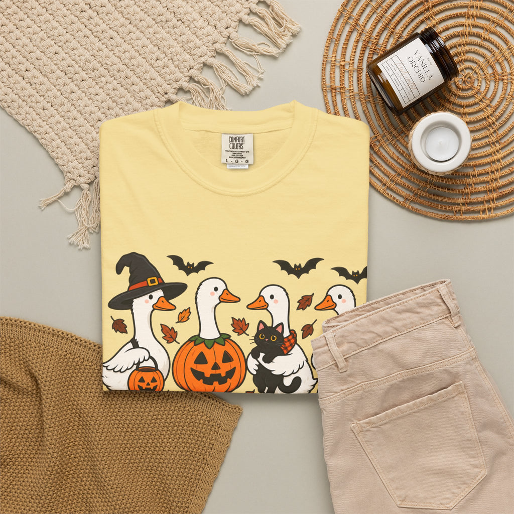 Halloween Ducks T-shirt | Geese in Costumes, Pumpkin Jack-O’-Lantern