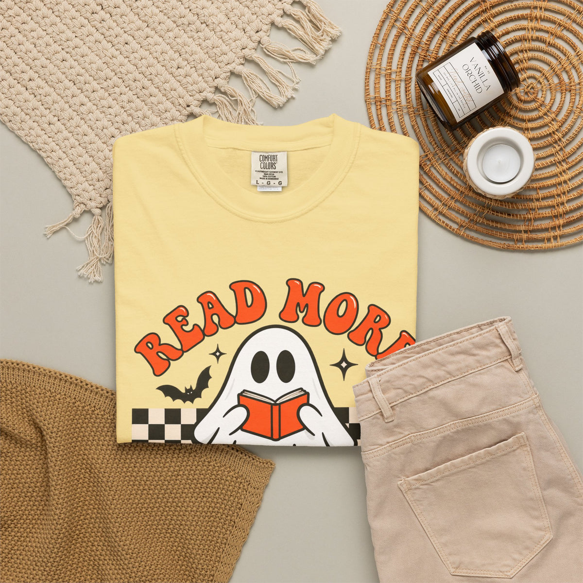 Read More Booooks ghost reading T-Shirt | Halloween book lover tee