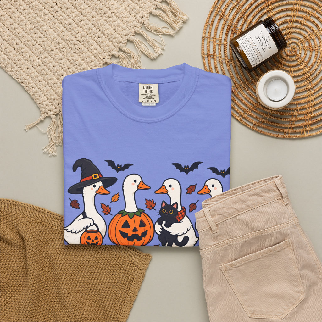 Halloween Ducks T-shirt | Geese in Costumes, Pumpkin Jack-O’-Lantern