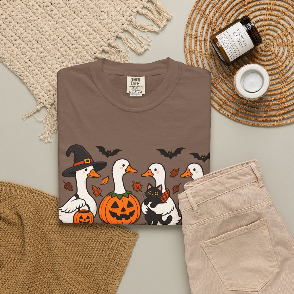 Halloween Ducks T-shirt | Geese in Costumes, Pumpkin Jack-O’-Lantern