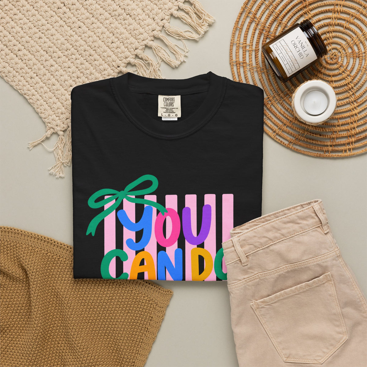 You Can Do Hard Things T-shirt | Colorful Motivational Typography