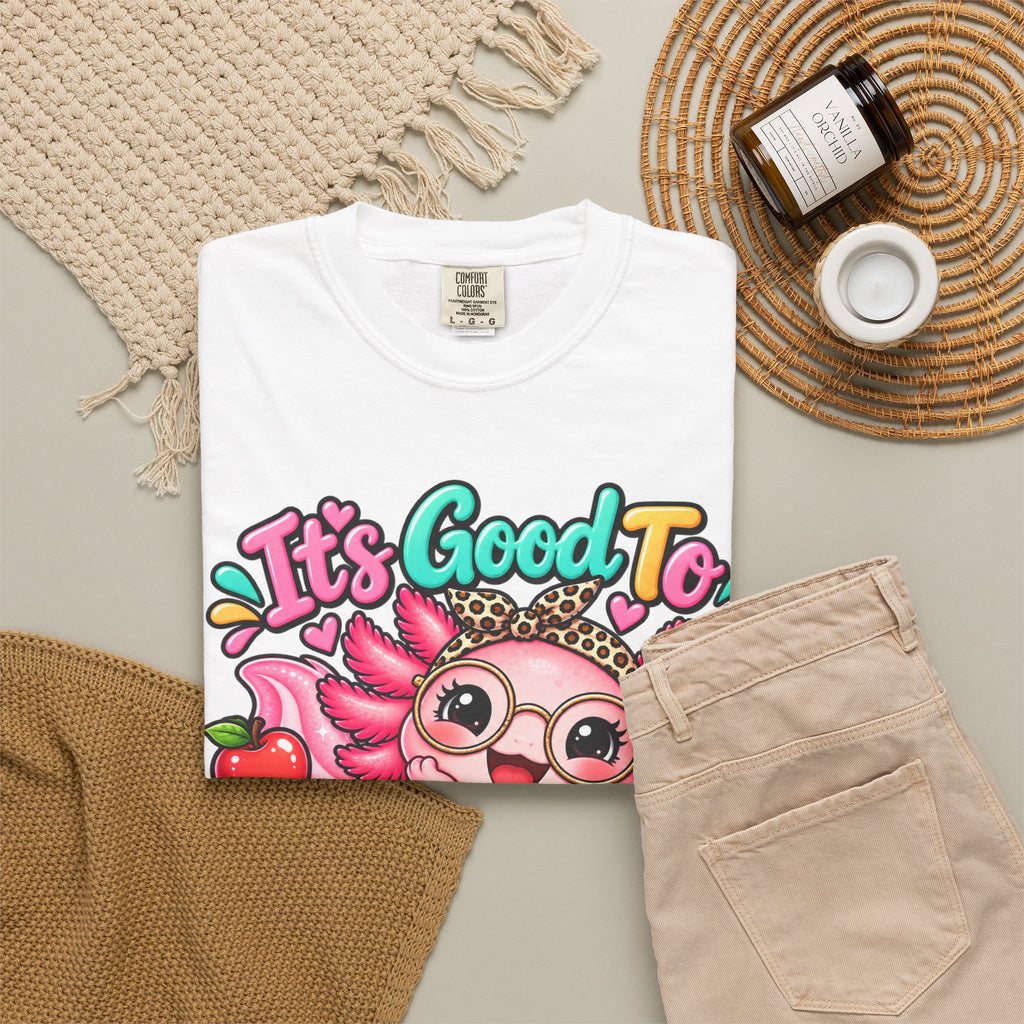 It's Good To Axolotl Questions Brenda Tee | Cute Axolotl Cartoon, Colorful Study Design