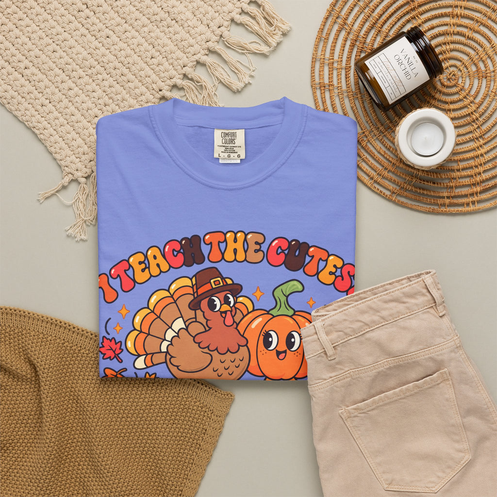 I Teach the Cutest Little Turkeys T-shirt | Thanksgiving Teacher Shirt