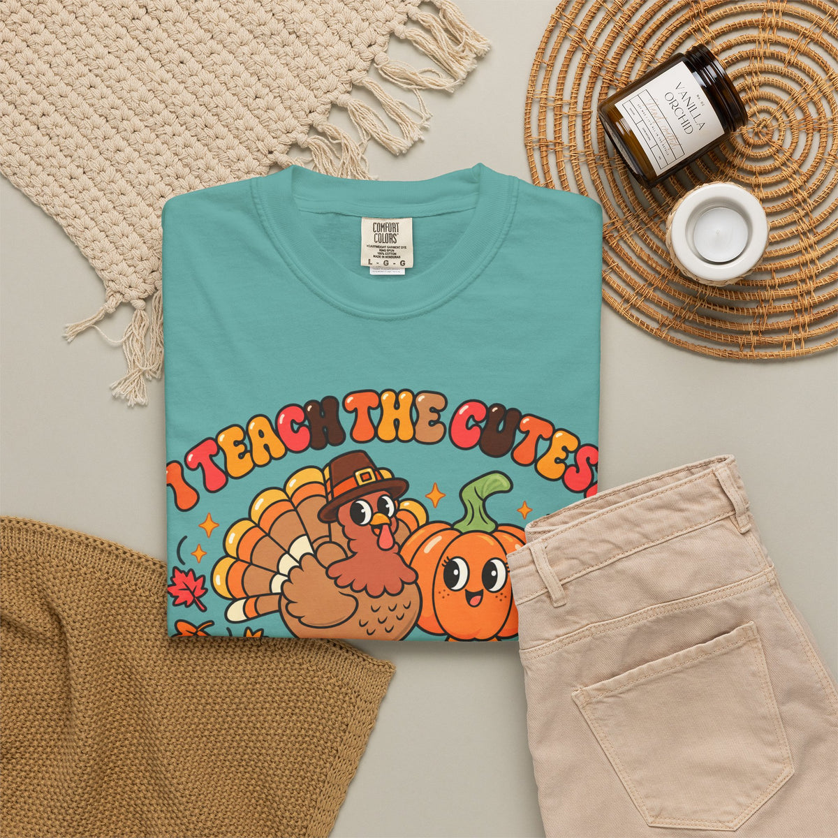 I Teach the Cutest Little Turkeys T-shirt | Thanksgiving Teacher Shirt