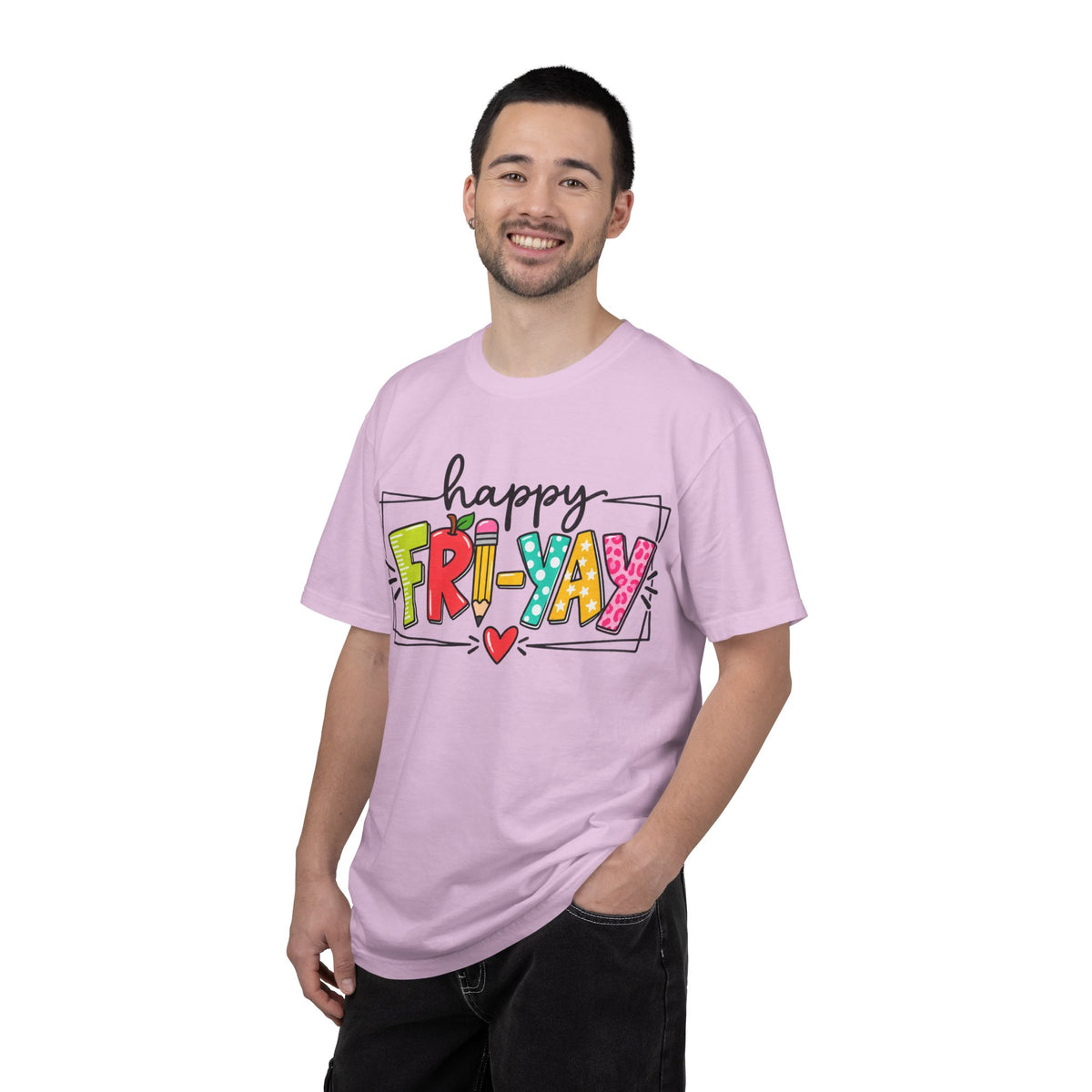 Happy Fri-yay Colorful Graphic T-shirt | Cute Friday Celebration Tee