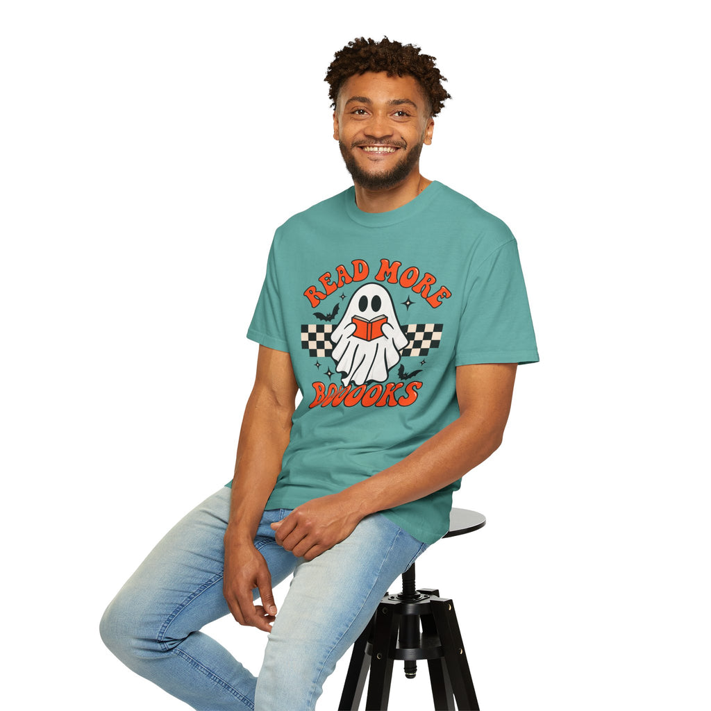Read More Booooks ghost reading T-Shirt | Halloween book lover tee