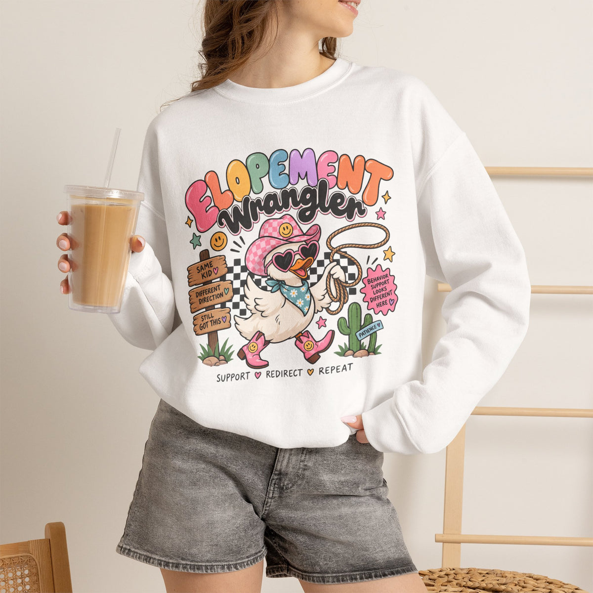 Elopement Wrangler sweatshirt | Cute Western Elopement Graphic Crewneck