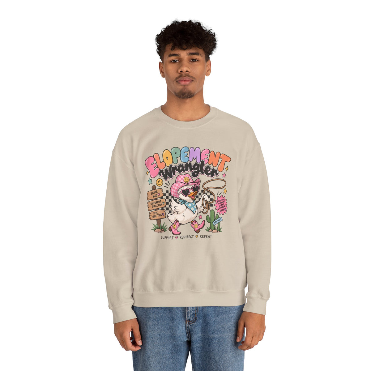 Elopement Wrangler sweatshirt | Cute Western Elopement Graphic Crewneck