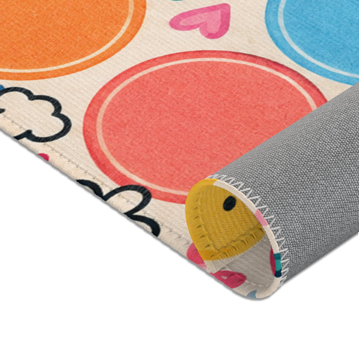 Colorful Rainbow Dots Playful Pattern Area Rug | Kids Nursery Decor