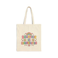 Behavior Is Communication Tote Bag | Rainbow Floral Illustration