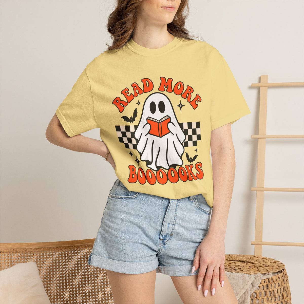 Read More Booooks ghost reading T-Shirt | Halloween book lover tee