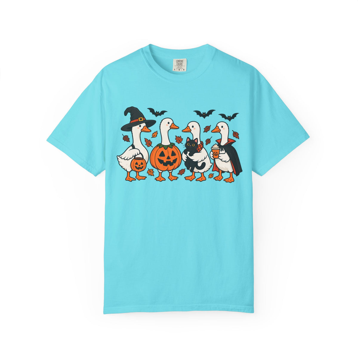 Halloween Ducks T-shirt | Geese in Costumes, Pumpkin Jack-O’-Lantern
