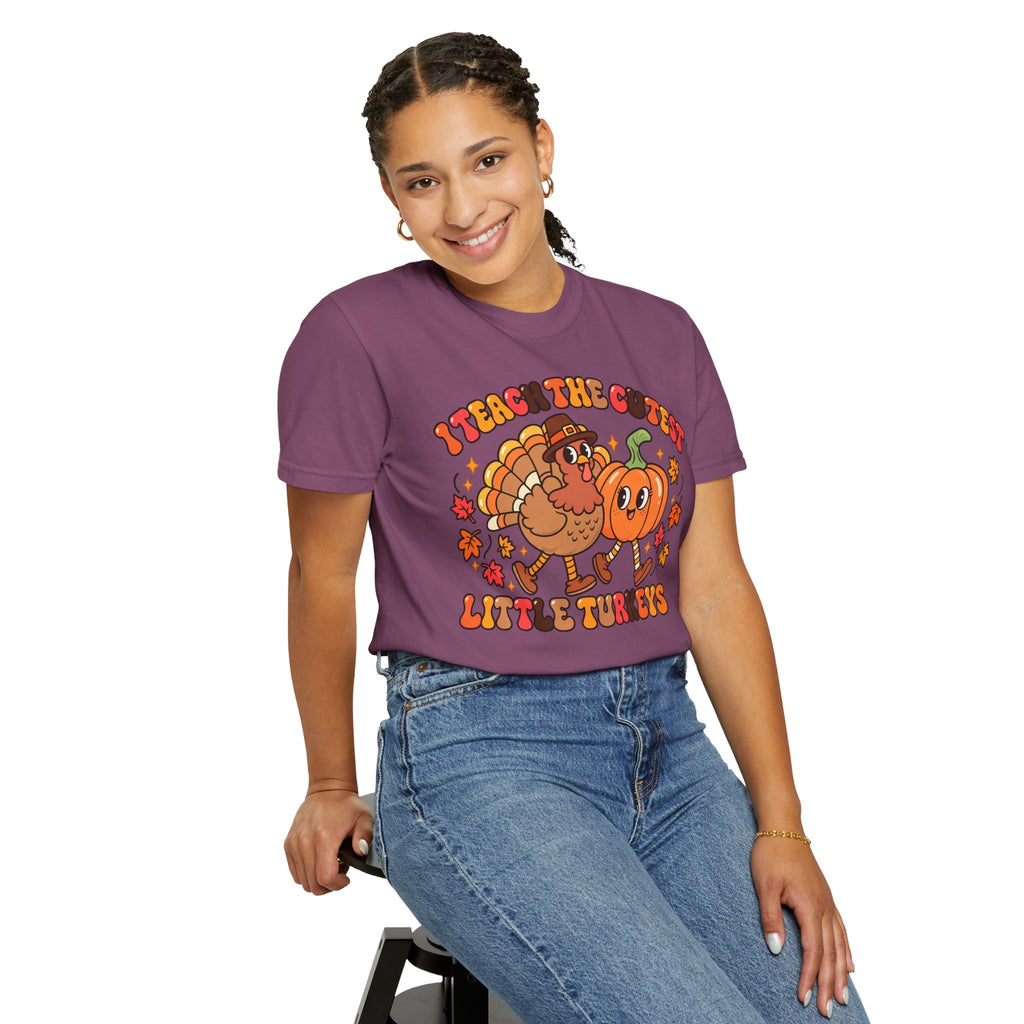 I Teach the Cutest Little Turkeys T-shirt | Thanksgiving Teacher Shirt