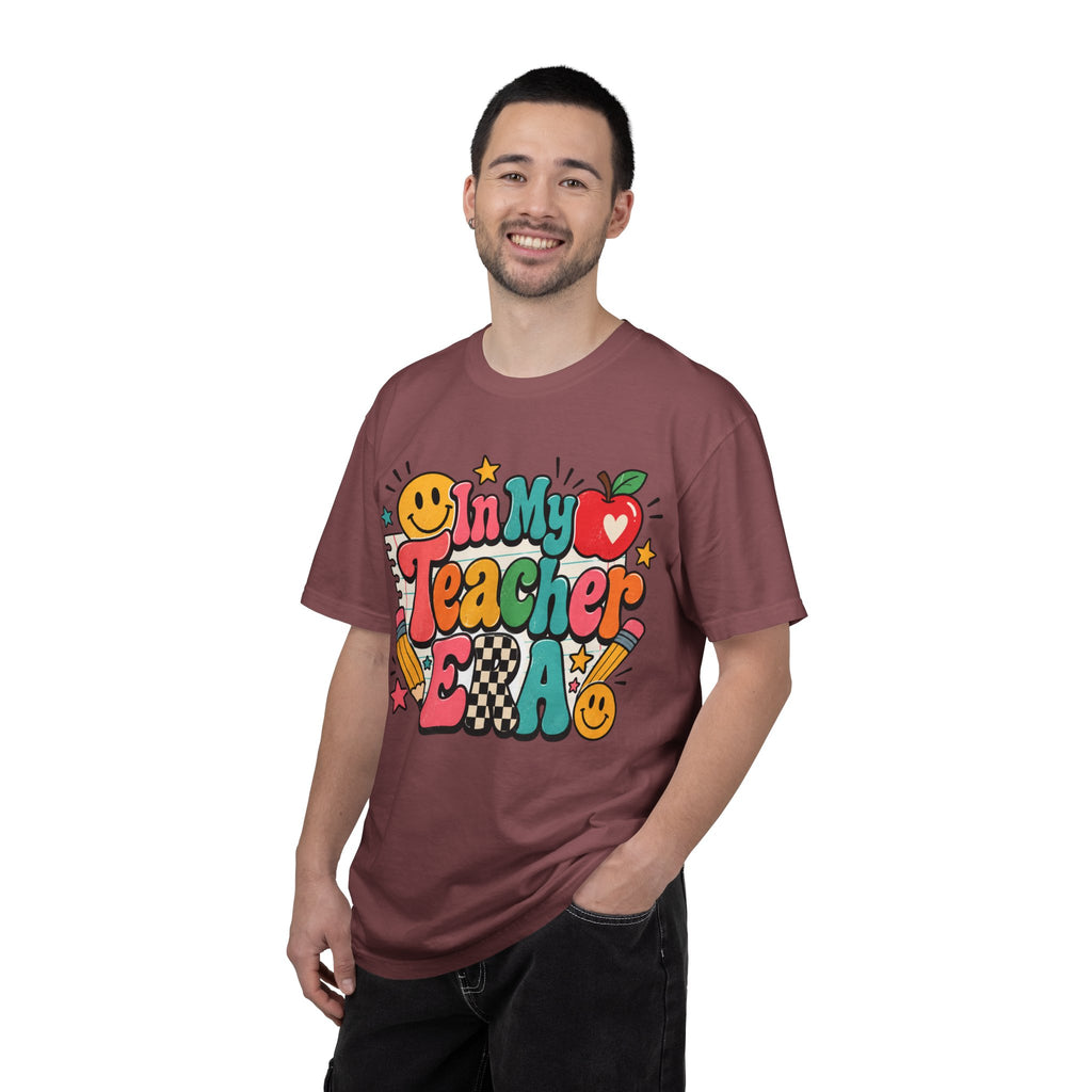 In My Teacher Era T-shirt | Retro School Graphic, Apple & Pencils