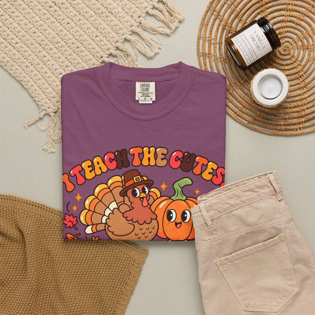 I Teach the Cutest Little Turkeys T-shirt | Thanksgiving Teacher Shirt