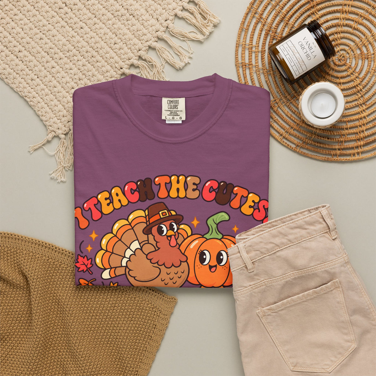 I Teach the Cutest Little Turkeys T-shirt | Thanksgiving Teacher Shirt