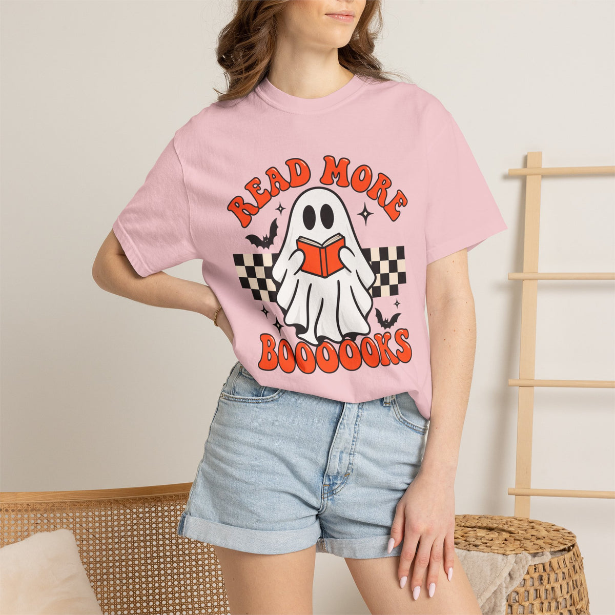 Read More Booooks ghost reading T-Shirt | Halloween book lover tee