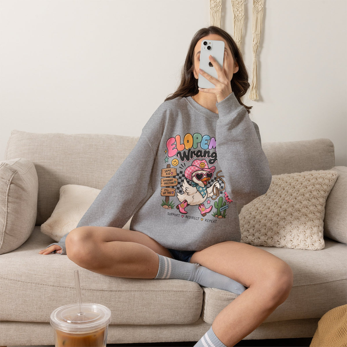 Elopement Wrangler sweatshirt | Cute Western Elopement Graphic Crewneck