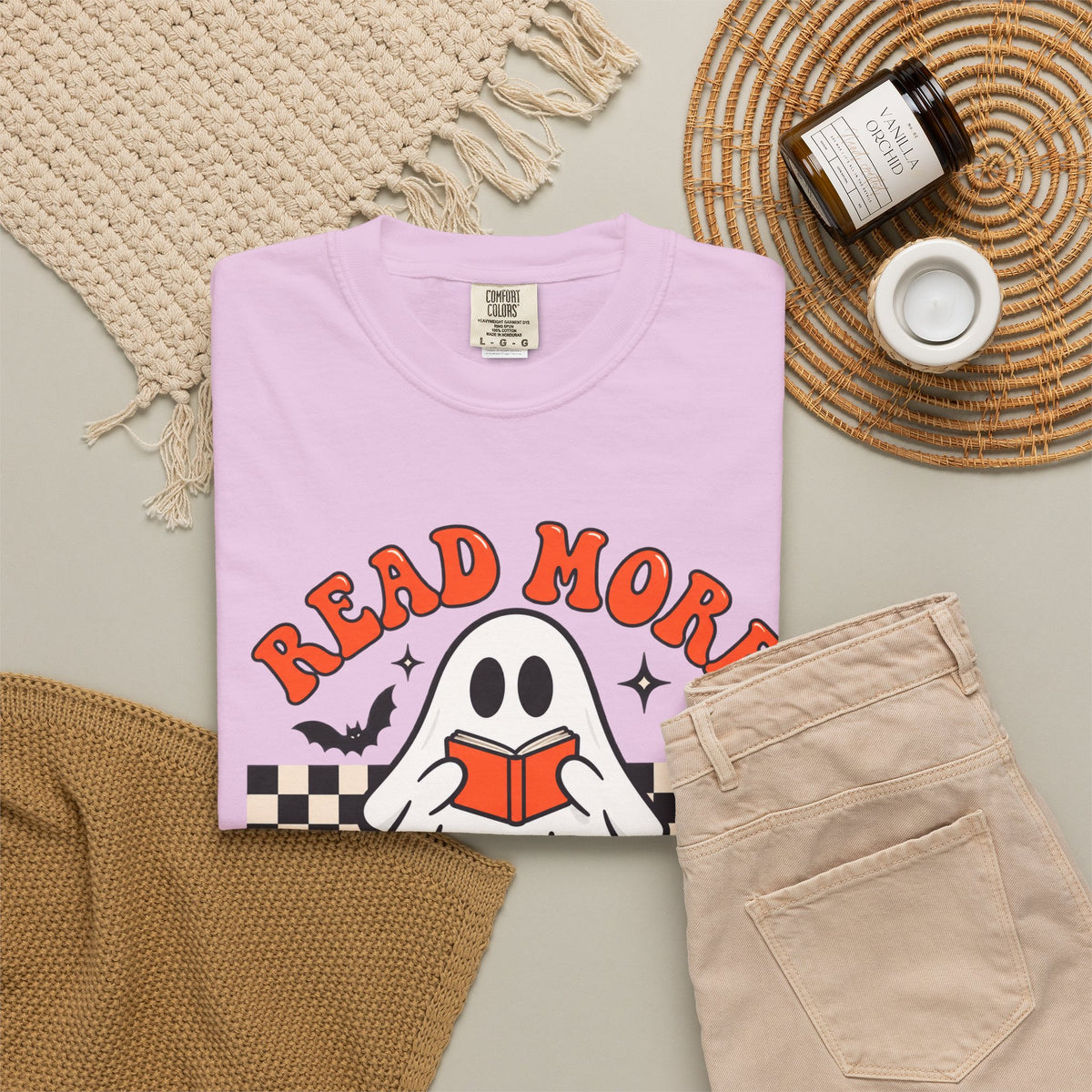 Read More Booooks ghost reading T-Shirt | Halloween book lover tee