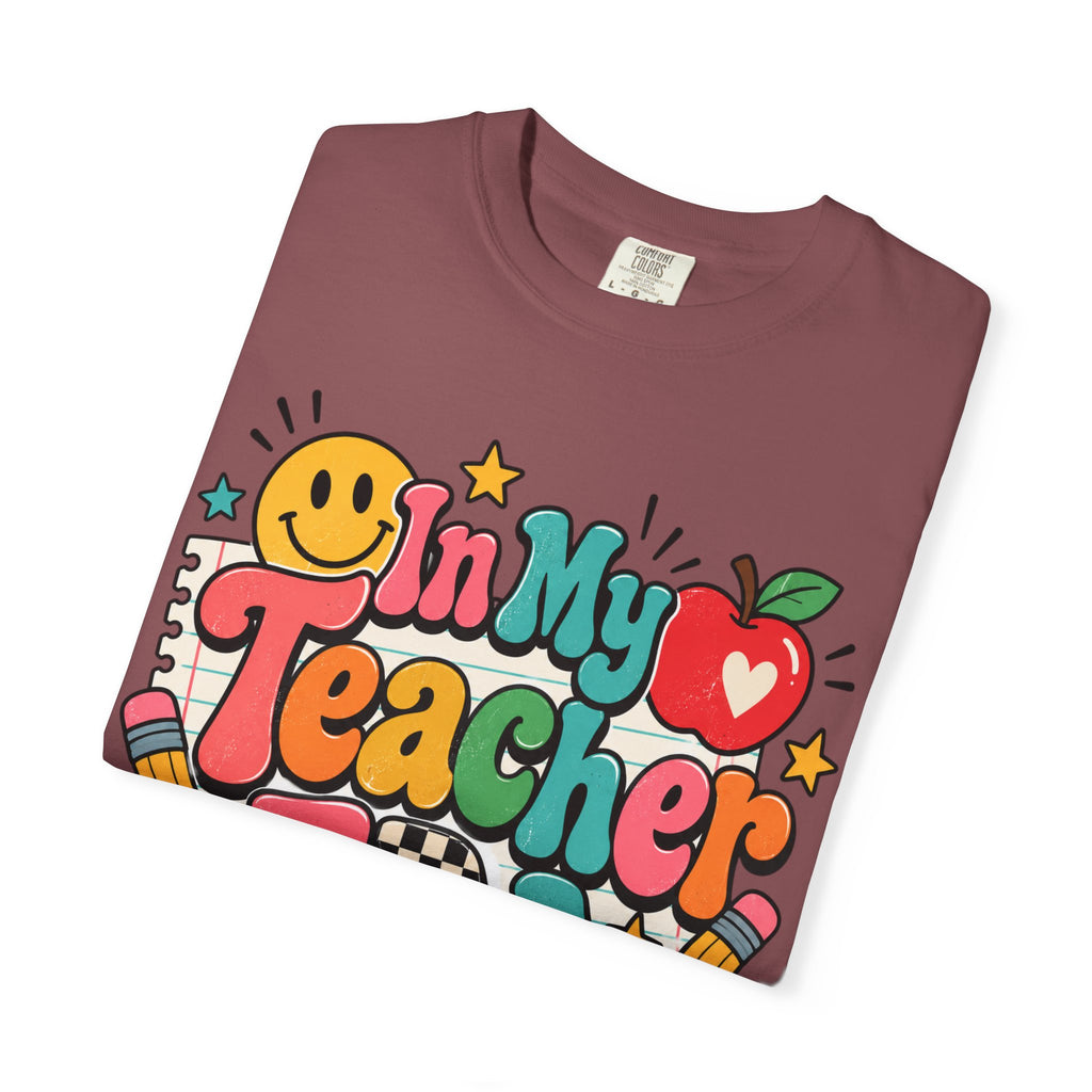 In My Teacher Era T-shirt | Retro School Graphic, Apple & Pencils