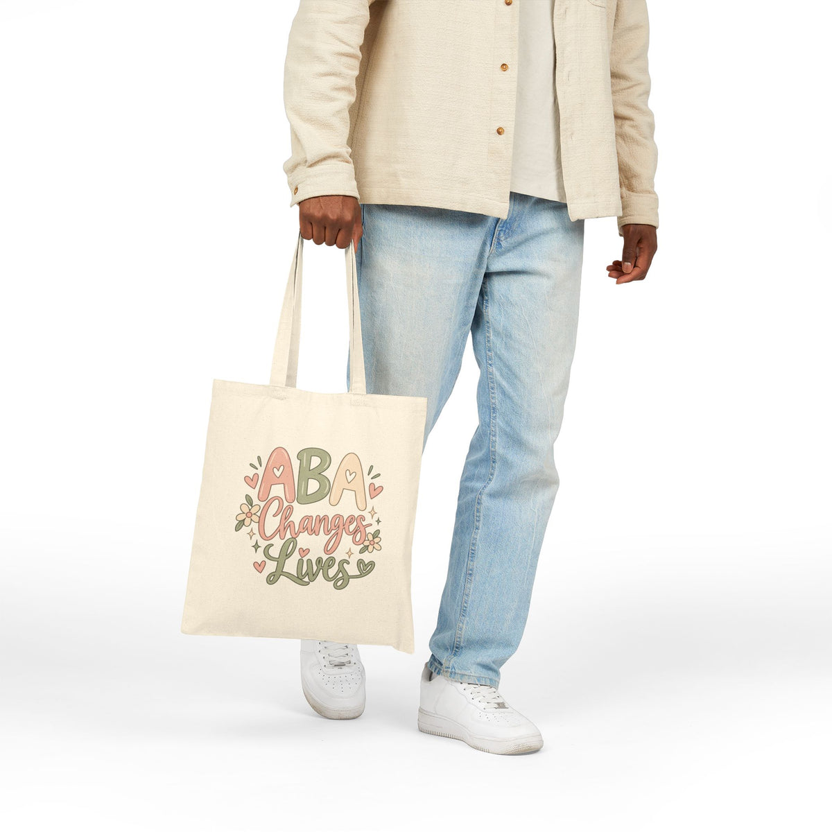 ABA Changes Lives Tote Bag | Therapist Appreciation, Behavioral Therapy Design