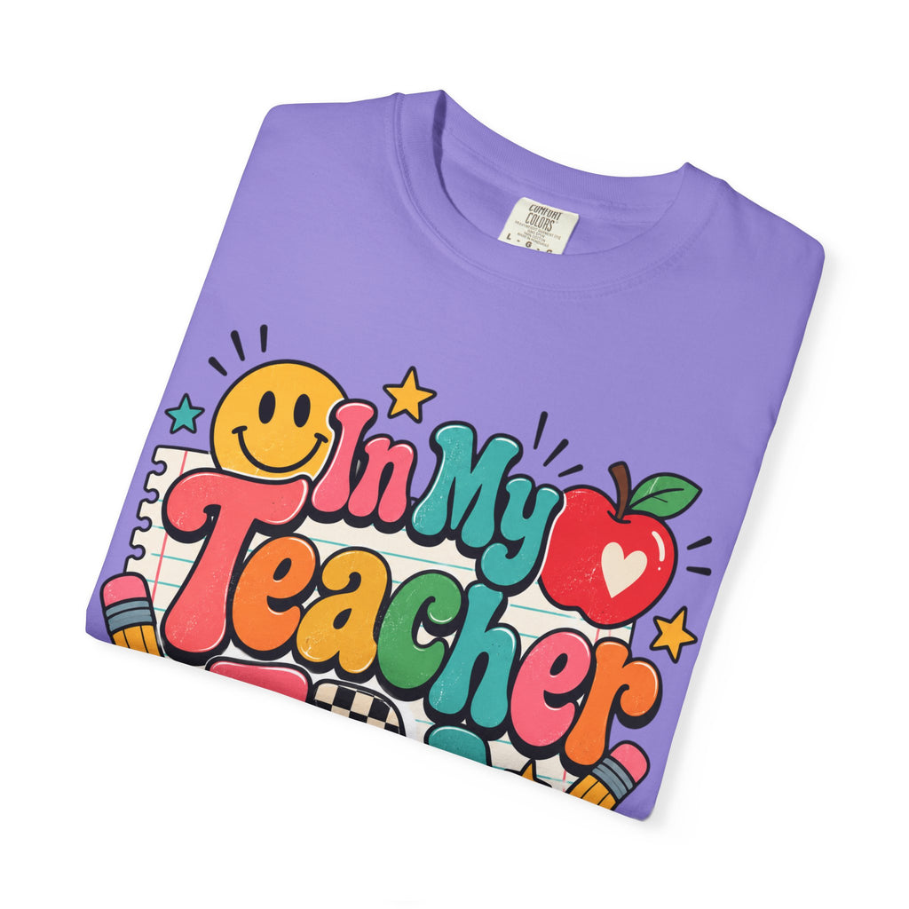 In My Teacher Era T-shirt | Retro School Graphic, Apple & Pencils