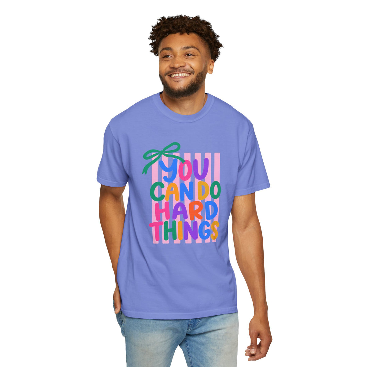 You Can Do Hard Things T-shirt | Colorful Motivational Typography
