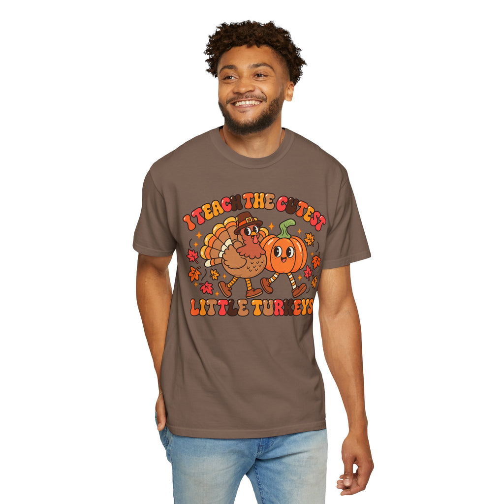 I Teach the Cutest Little Turkeys T-shirt | Thanksgiving Teacher Shirt