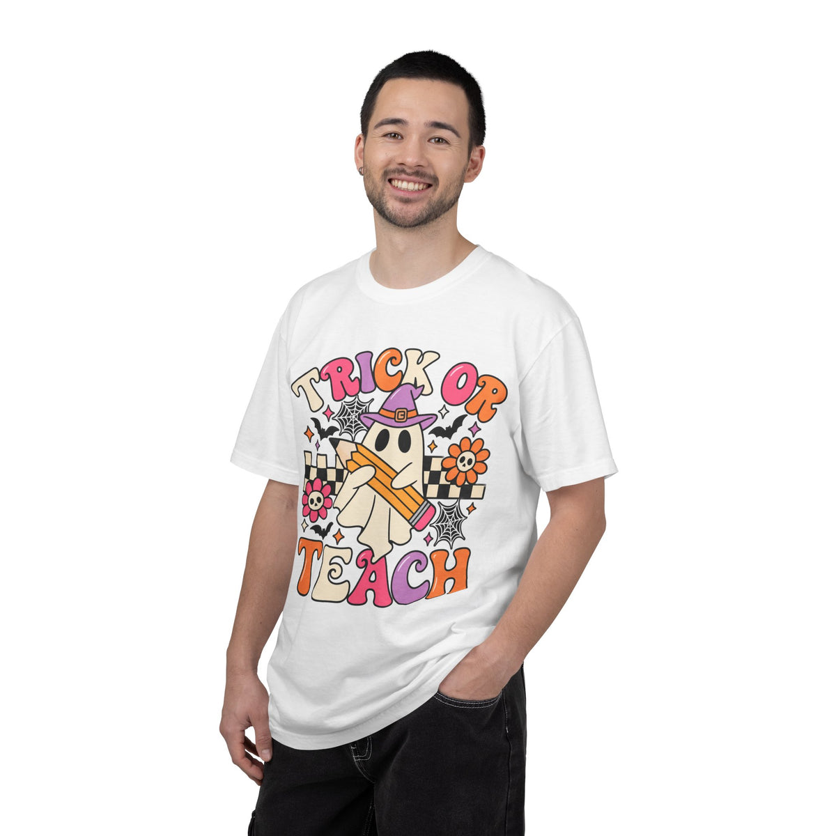 Trick or Teach ghost Halloween T-Shirt | Teacher Halloween shirt