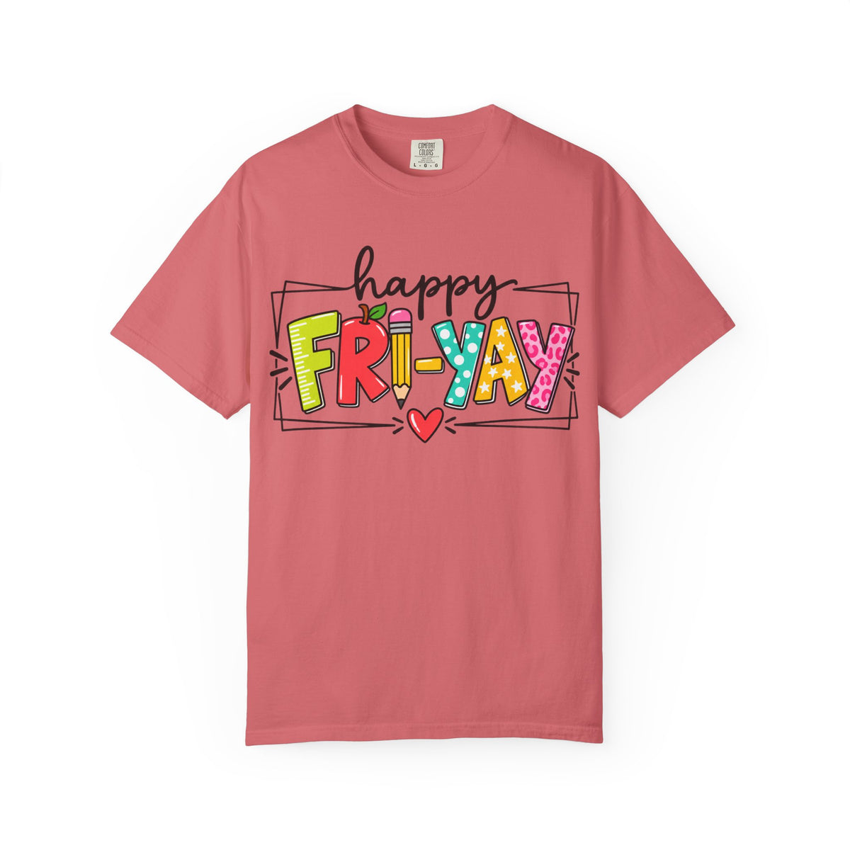 Happy Fri-yay Colorful Graphic T-shirt | Cute Friday Celebration Tee