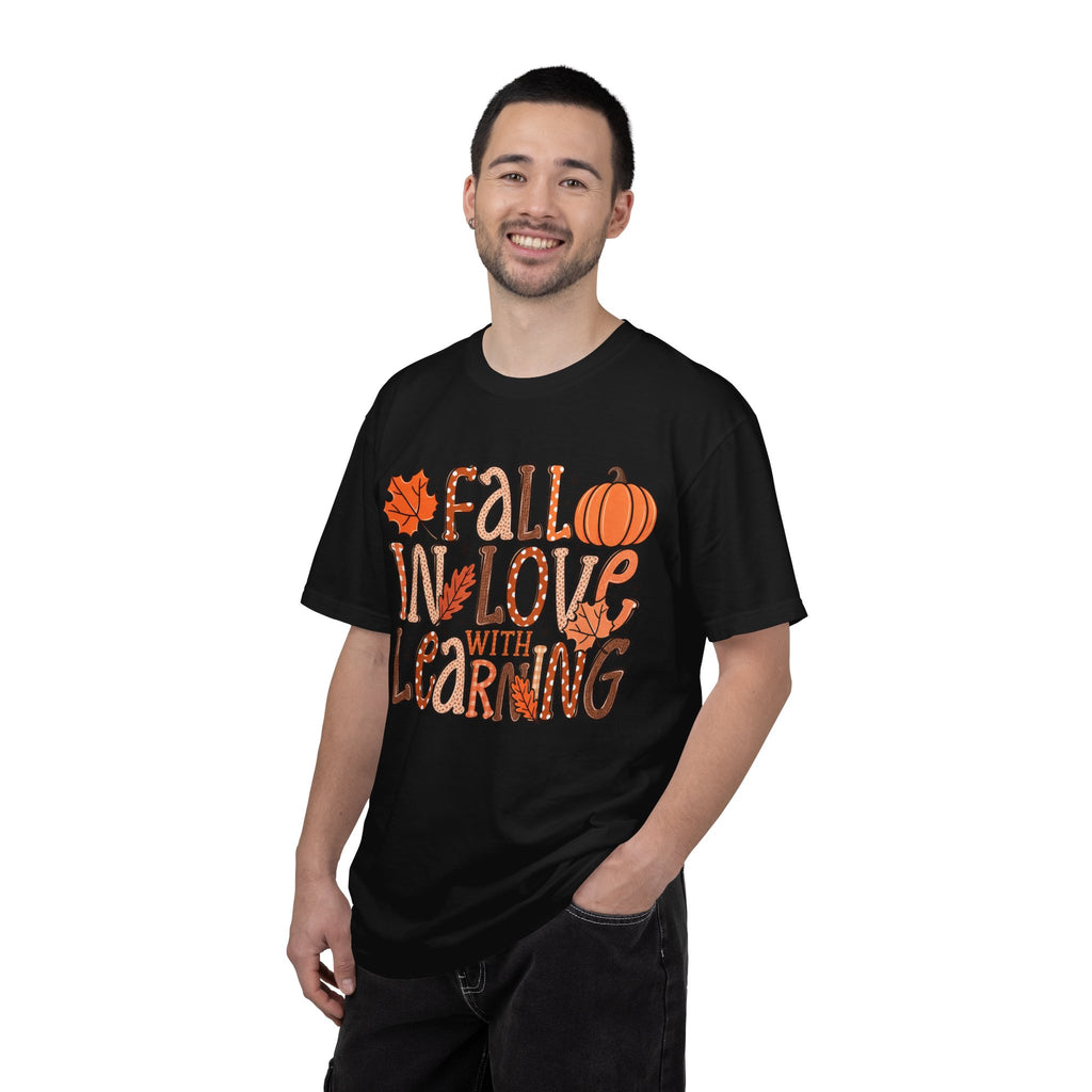 Fall in Love with Learning T-Shirt | Teacher Autumn Pumpkin Leaves