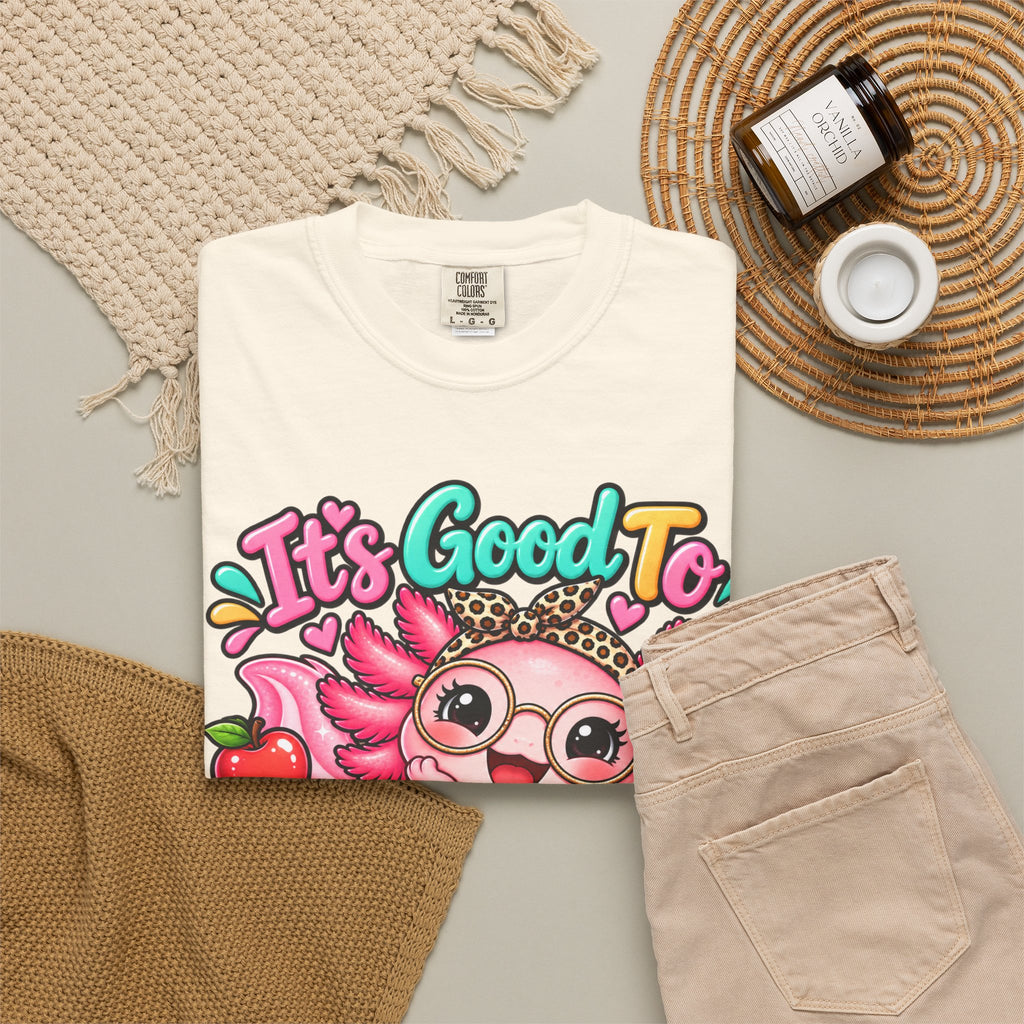 It's Good To Axolotl Questions Brenda Tee | Cute Axolotl Cartoon, Colorful Study Design