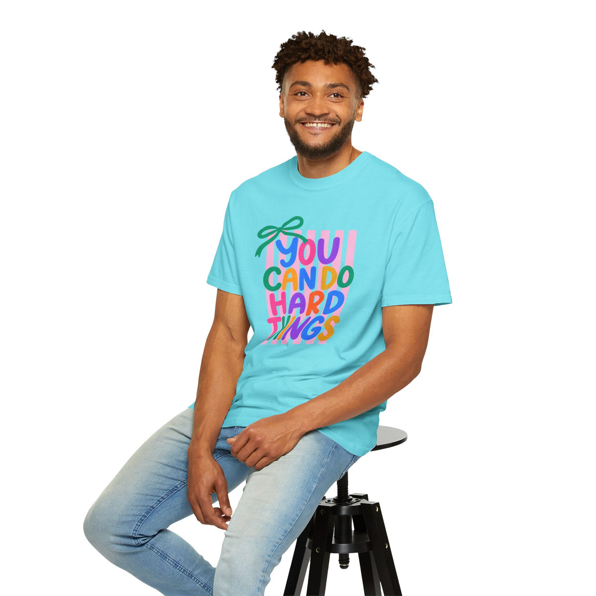 You Can Do Hard Things T-shirt | Colorful Motivational Typography
