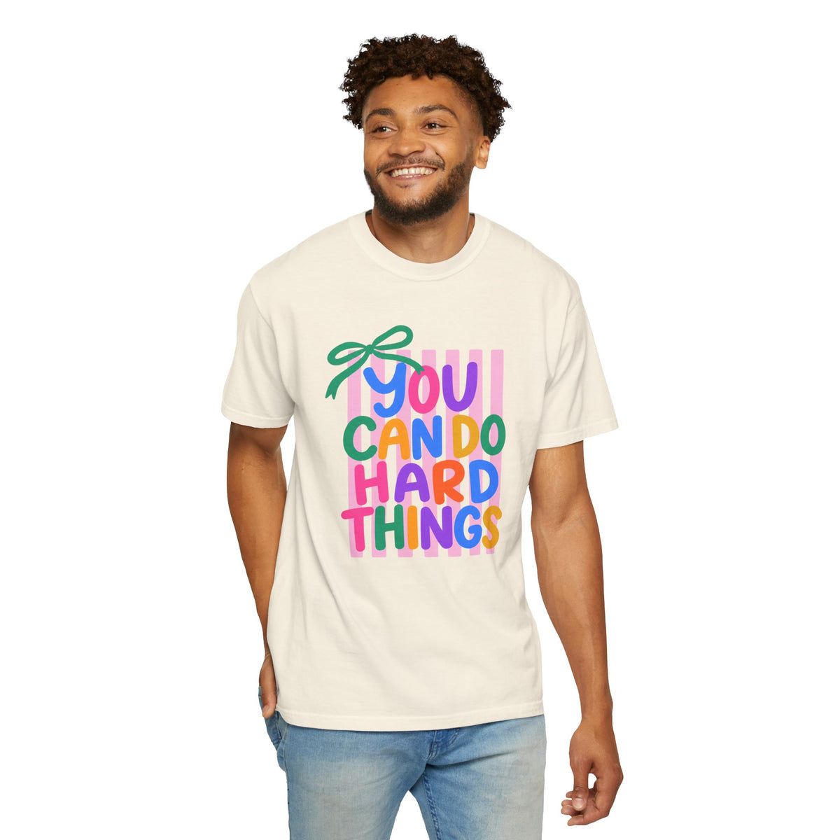 You Can Do Hard Things T-shirt | Colorful Motivational Typography