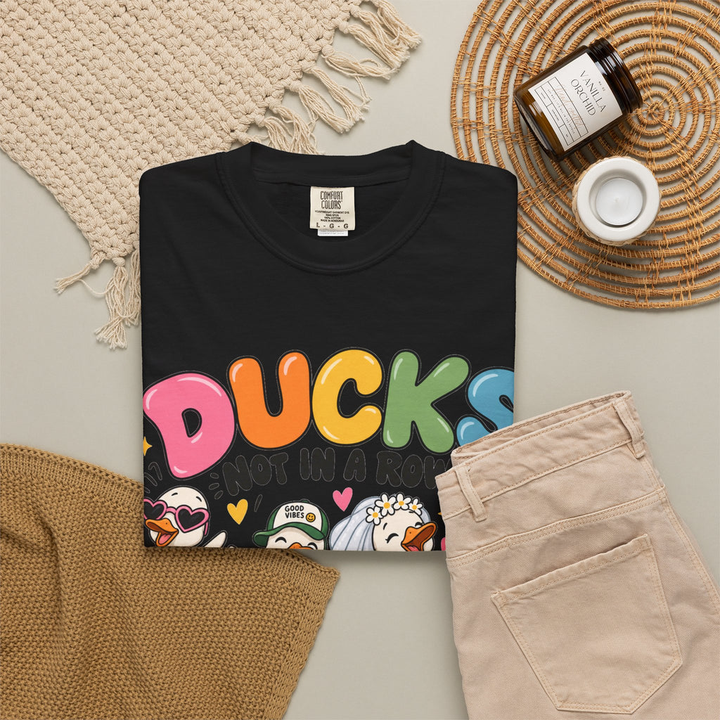 Ducks Not In A Row tee | Cute Duck Illustration T-Shirt, Different Paths Same Adventure