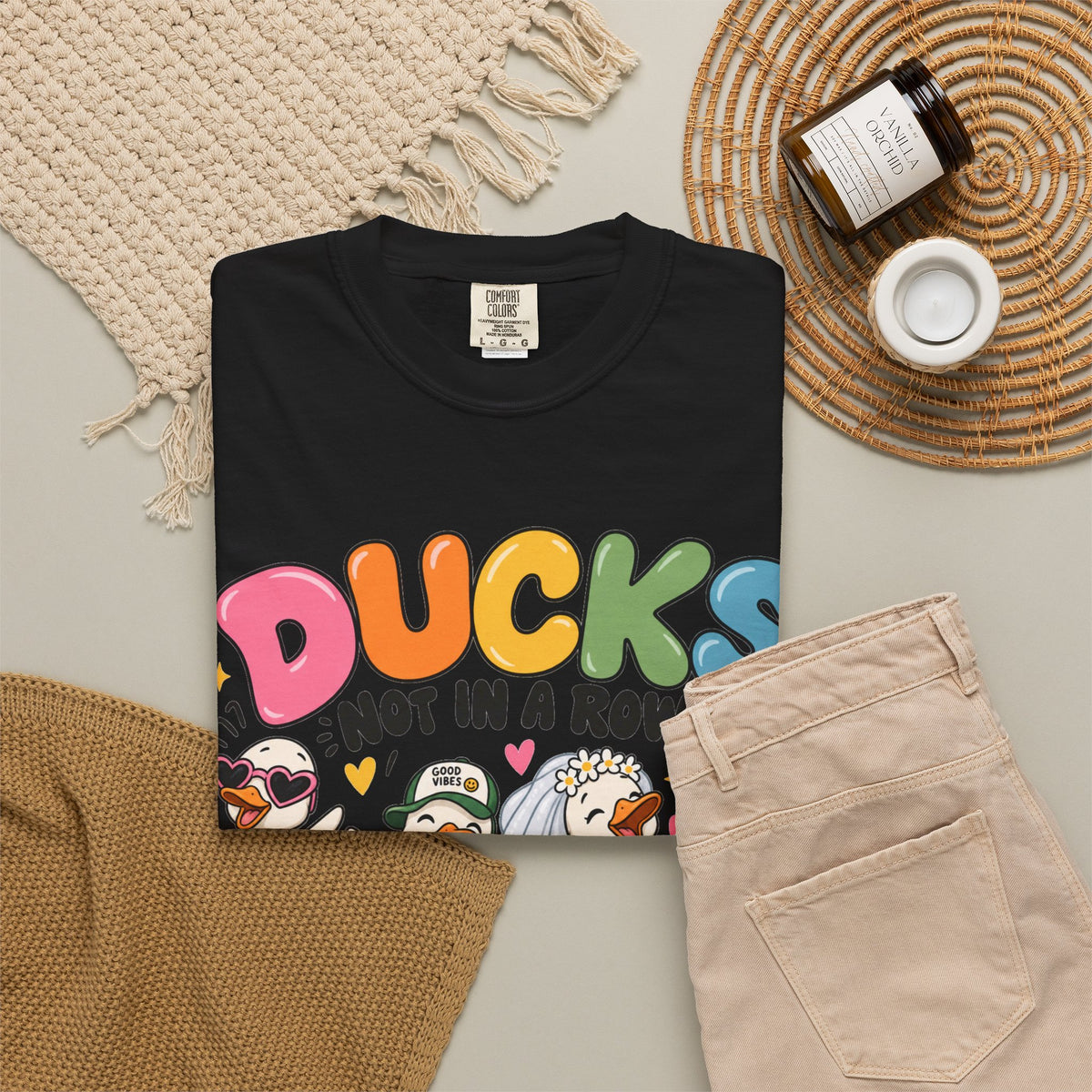 Ducks Not In A Row tee | Cute Duck Illustration T-Shirt, Different Paths Same Adventure
