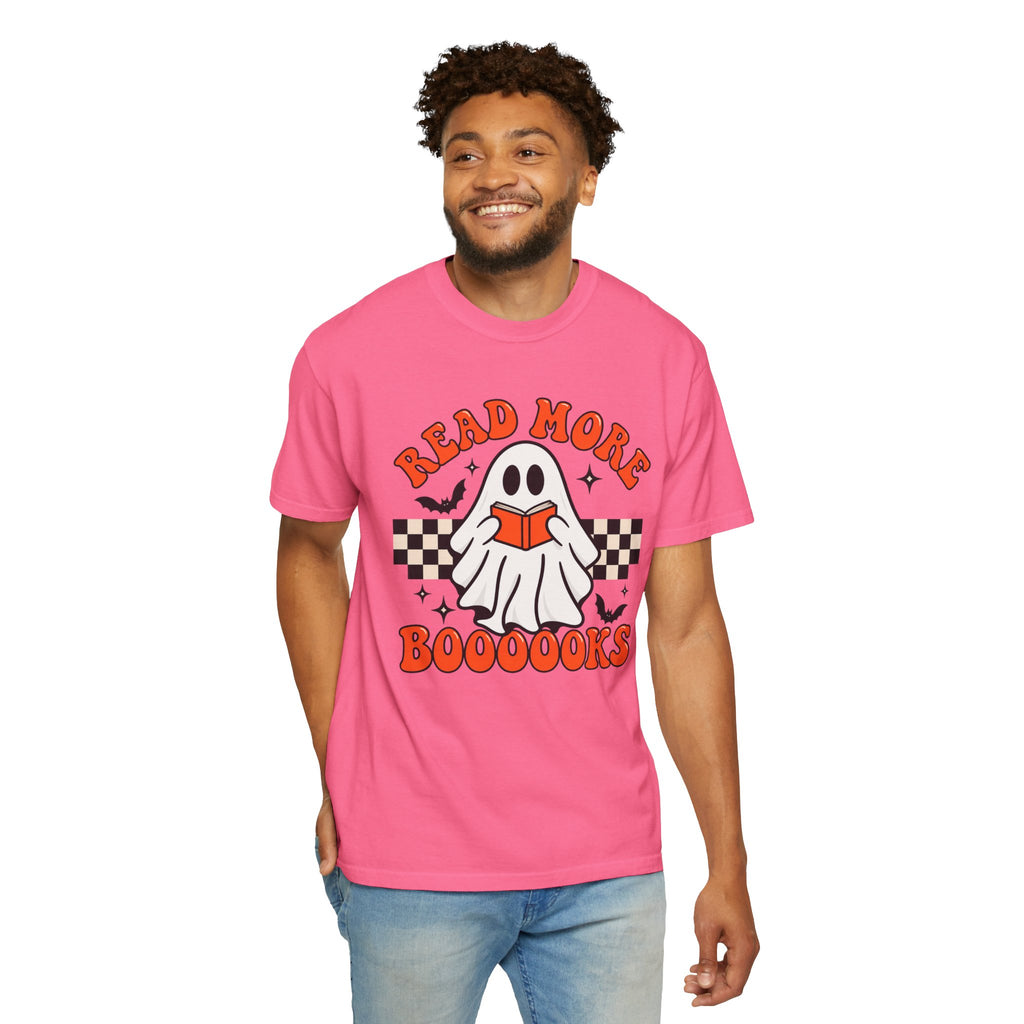 Read More Booooks ghost reading T-Shirt | Halloween book lover tee
