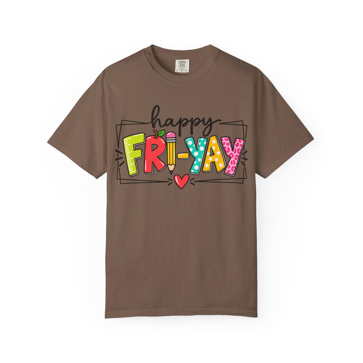 Happy Fri-yay Colorful Graphic T-shirt | Cute Friday Celebration Tee