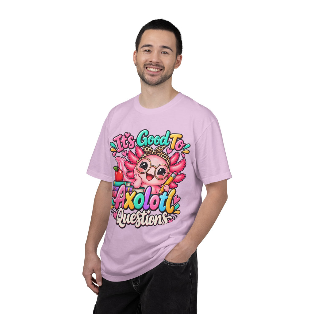 It's Good To Axolotl Questions Brenda Tee | Cute Axolotl Cartoon, Colorful Study Design