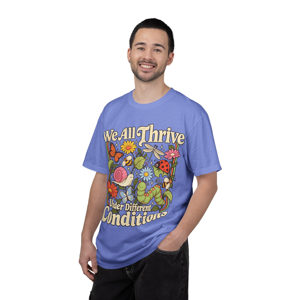 We All Thrive Under Different Conditions T-shirt | Floral Nature Illustration