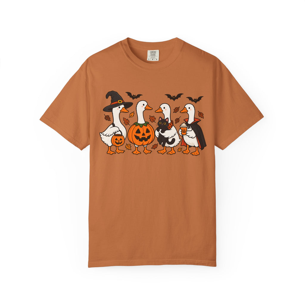 Halloween Ducks T-shirt | Geese in Costumes, Pumpkin Jack-O’-Lantern