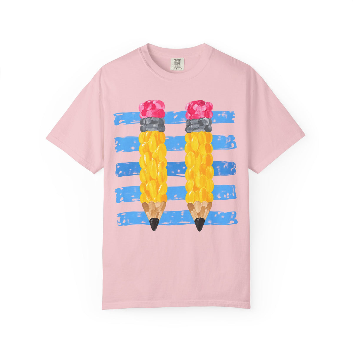 Braided Pencil Illustration T-Shirt | School Art Teacher Tee