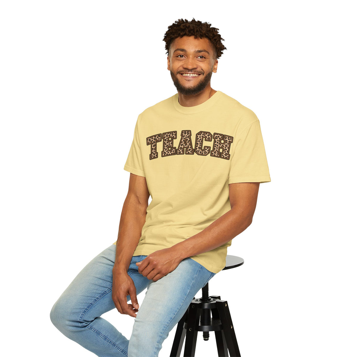 Leopard Print TEACH T-Shirt | Teacher Shirt, Animal Print Typography