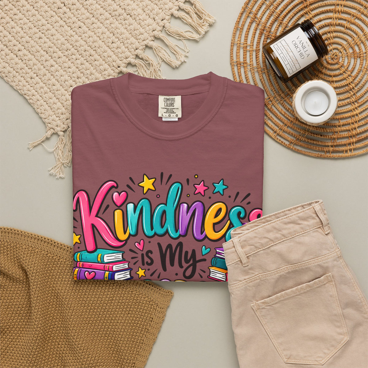 Kindness is My Classroom Superpower T-shirt | Teacher Typography Tee