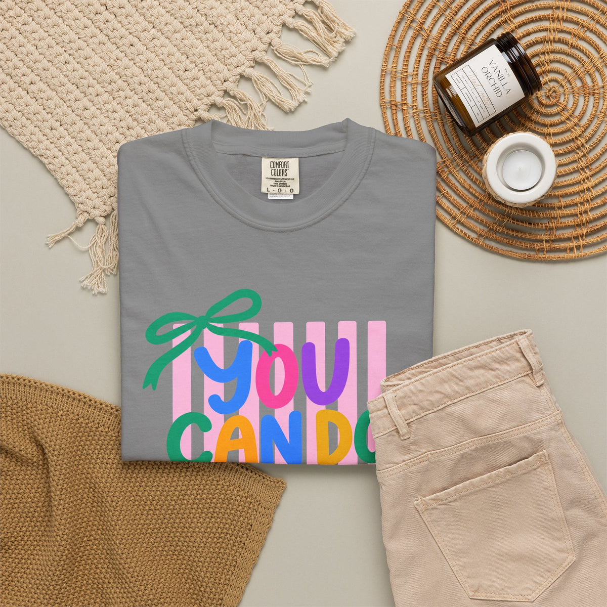You Can Do Hard Things T-shirt | Colorful Motivational Typography