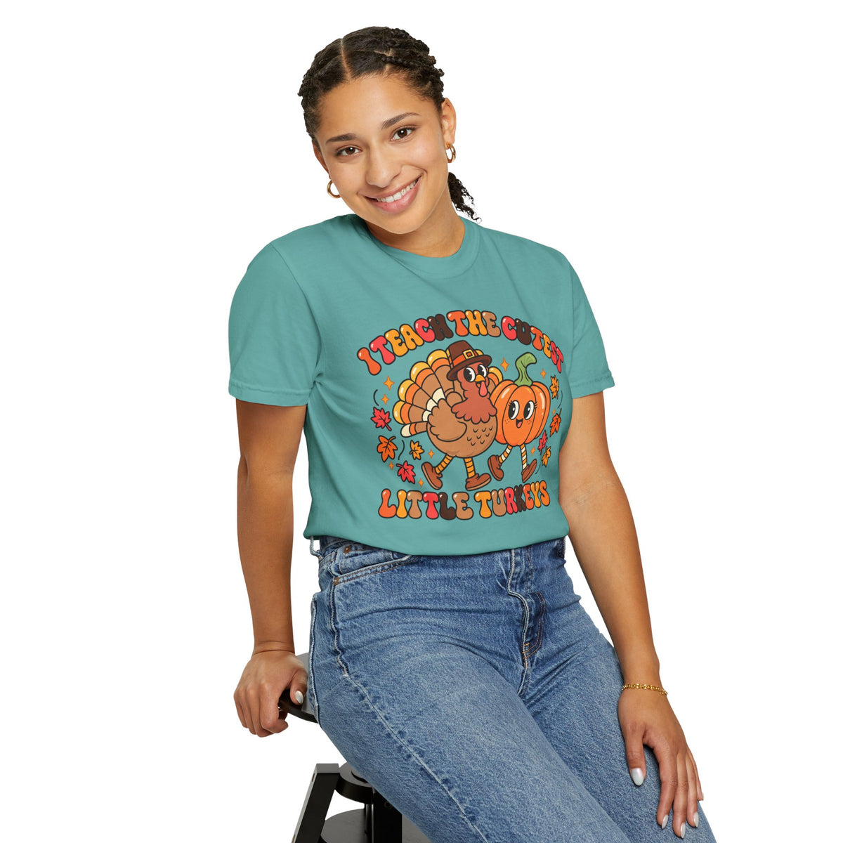 I Teach the Cutest Little Turkeys T-shirt | Thanksgiving Teacher Shirt