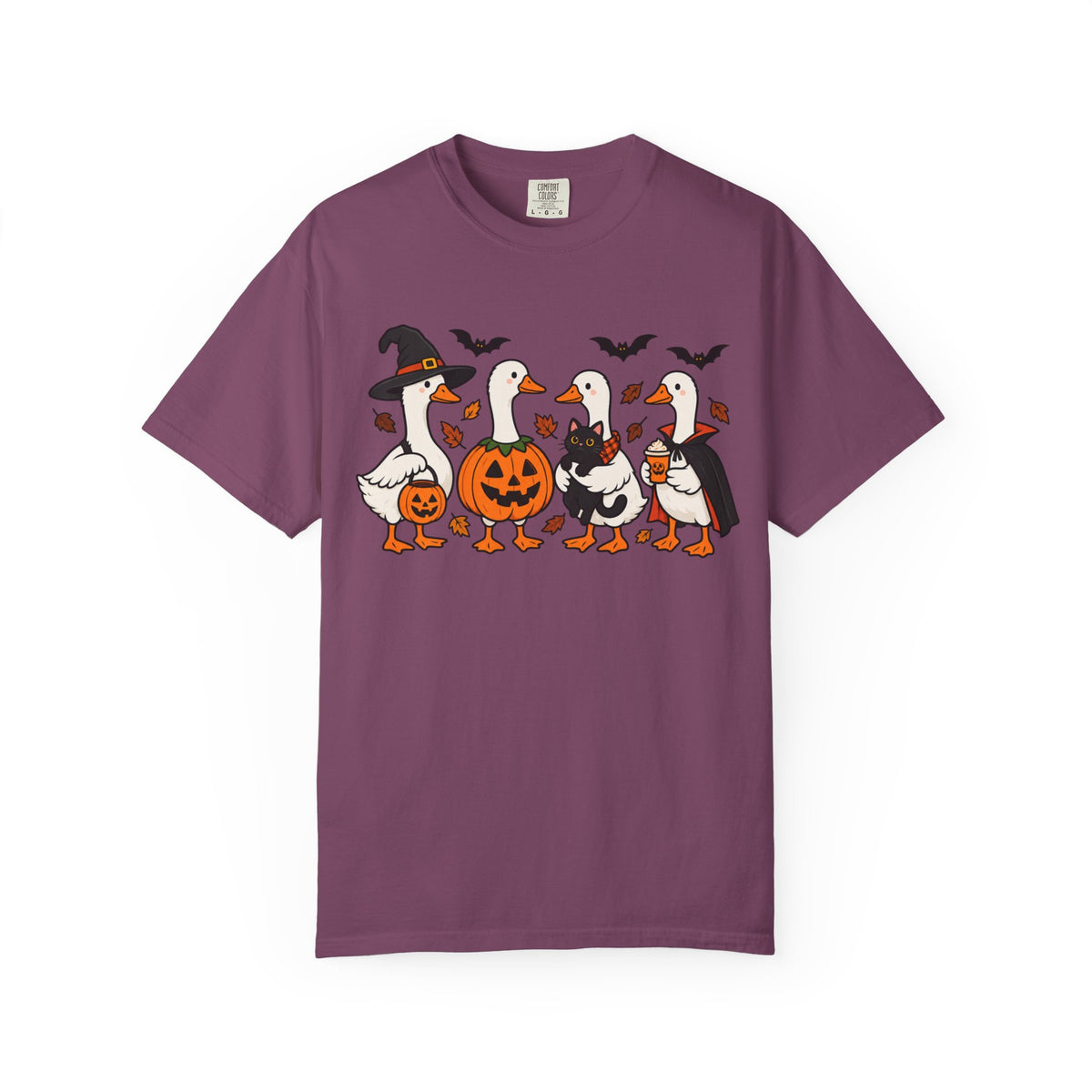 Halloween Ducks T-shirt | Geese in Costumes, Pumpkin Jack-O’-Lantern